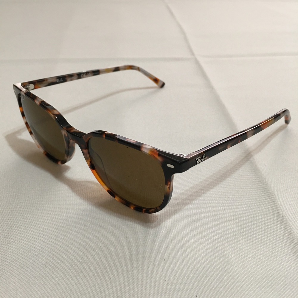 Ray-Ban Elliot RB2197 1357/57 Striped Havana Tortoise Polarized Sunglasses 52mm